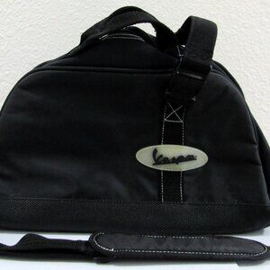 Vespa Black Nylon Bag with Handles and Shoulder Strap